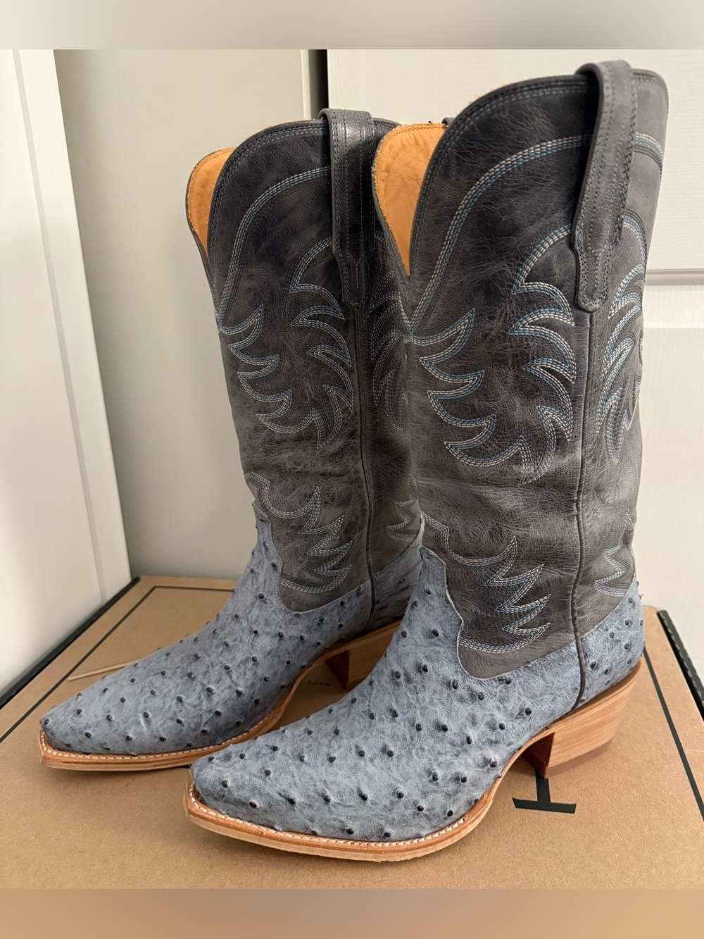 Tecovas Annie Chambray Ostrich